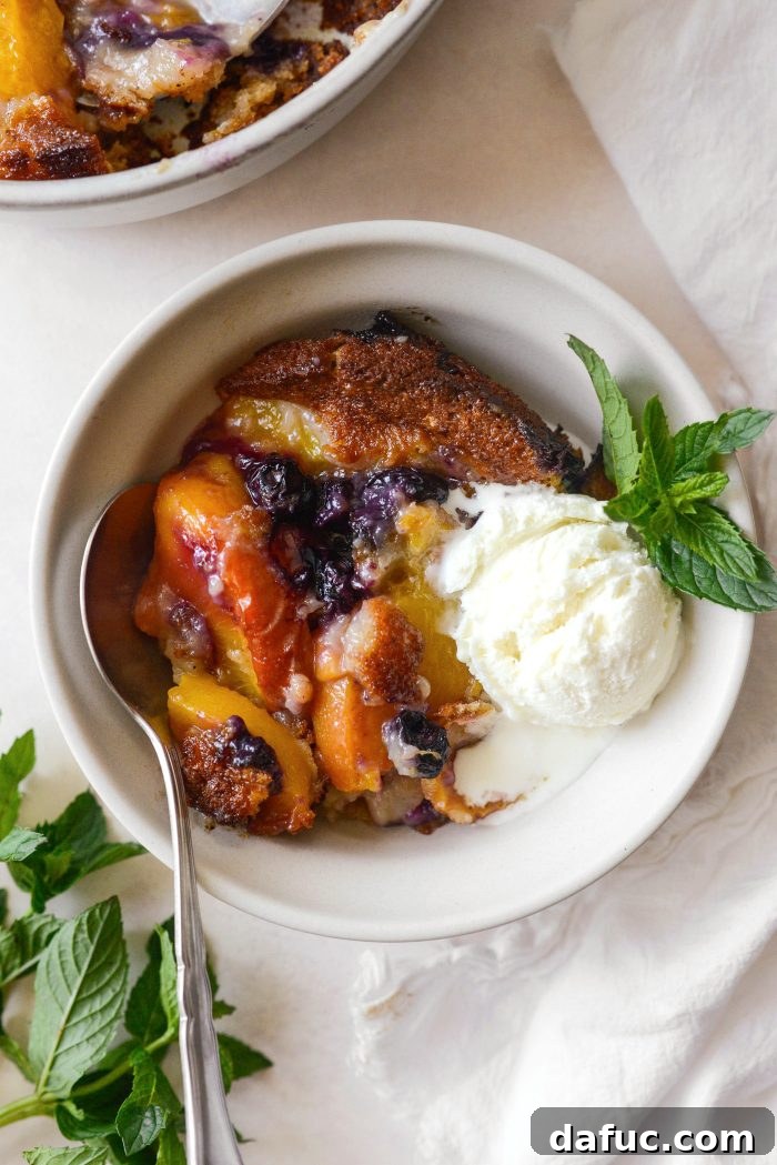 Blueberry Peach Cobbler