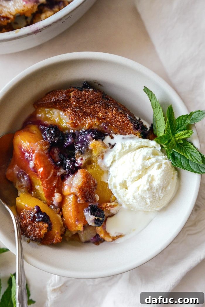 Blueberry Peach Cobbler