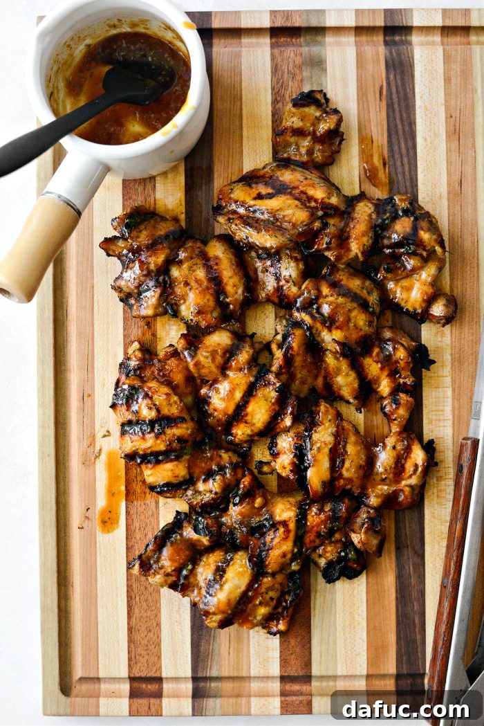 Honey Lime Glazed Chicken Rice Bowl 2 remove grilled chicken and brush with reserved marinade/glaze