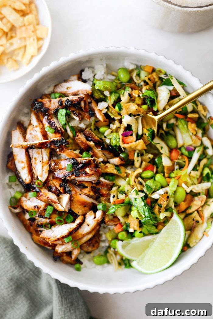 Sweet and Tangy Honey Lime Chicken Bowl 3 Plated Grilled Honey Lime Chicken
