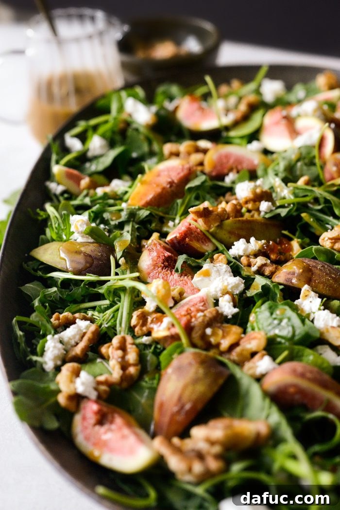 Another beautiful shot of the Fig Salad with Goat Cheese and Walnuts