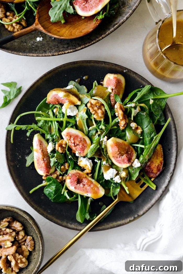 Another tantalizing shot of the Fig Salad with Goat Cheese and Walnuts