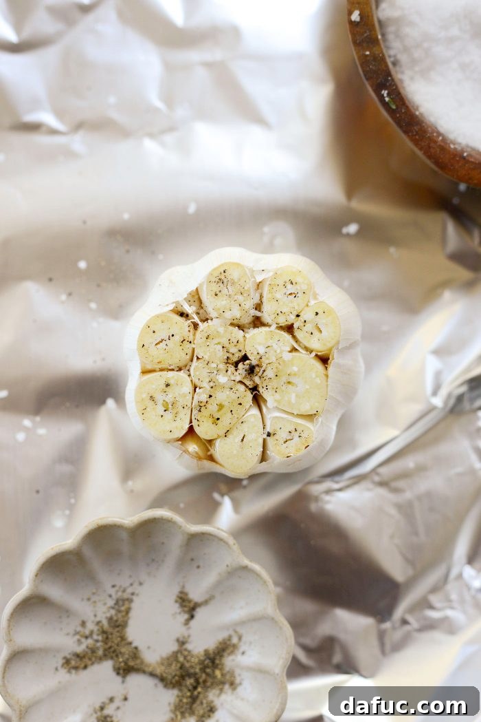 Roasted Garlic Golden Squash Whip 5 Garlic with olive oil, salt, and pepper wrapped in foil