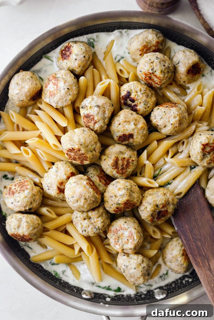 add in baked meatballs