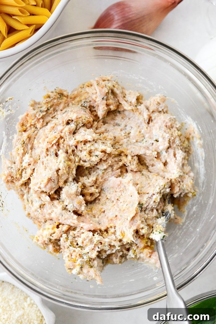mixed meatball mixture