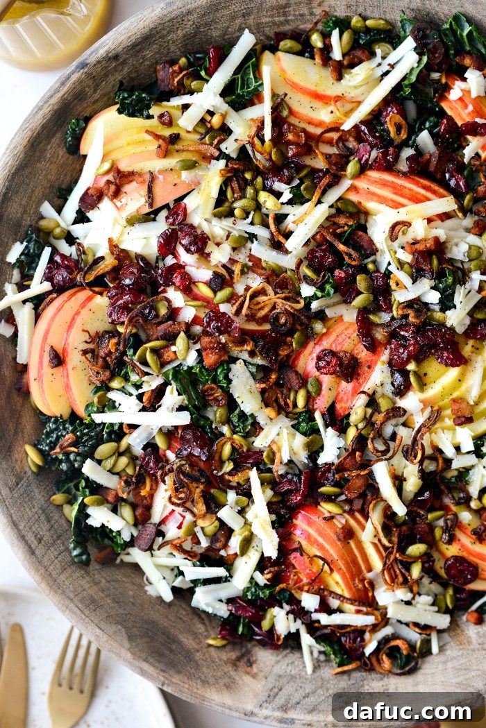 Honeycrisp Apple and Crispy Pancetta Kale Salad with Manchego 18 Honeycrisp Manchego Salad with Pancetta