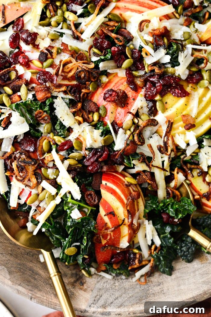 Honeycrisp Apple and Crispy Pancetta Kale Salad with Manchego 19 Honeycrisp Manchego Salad with Pancetta
