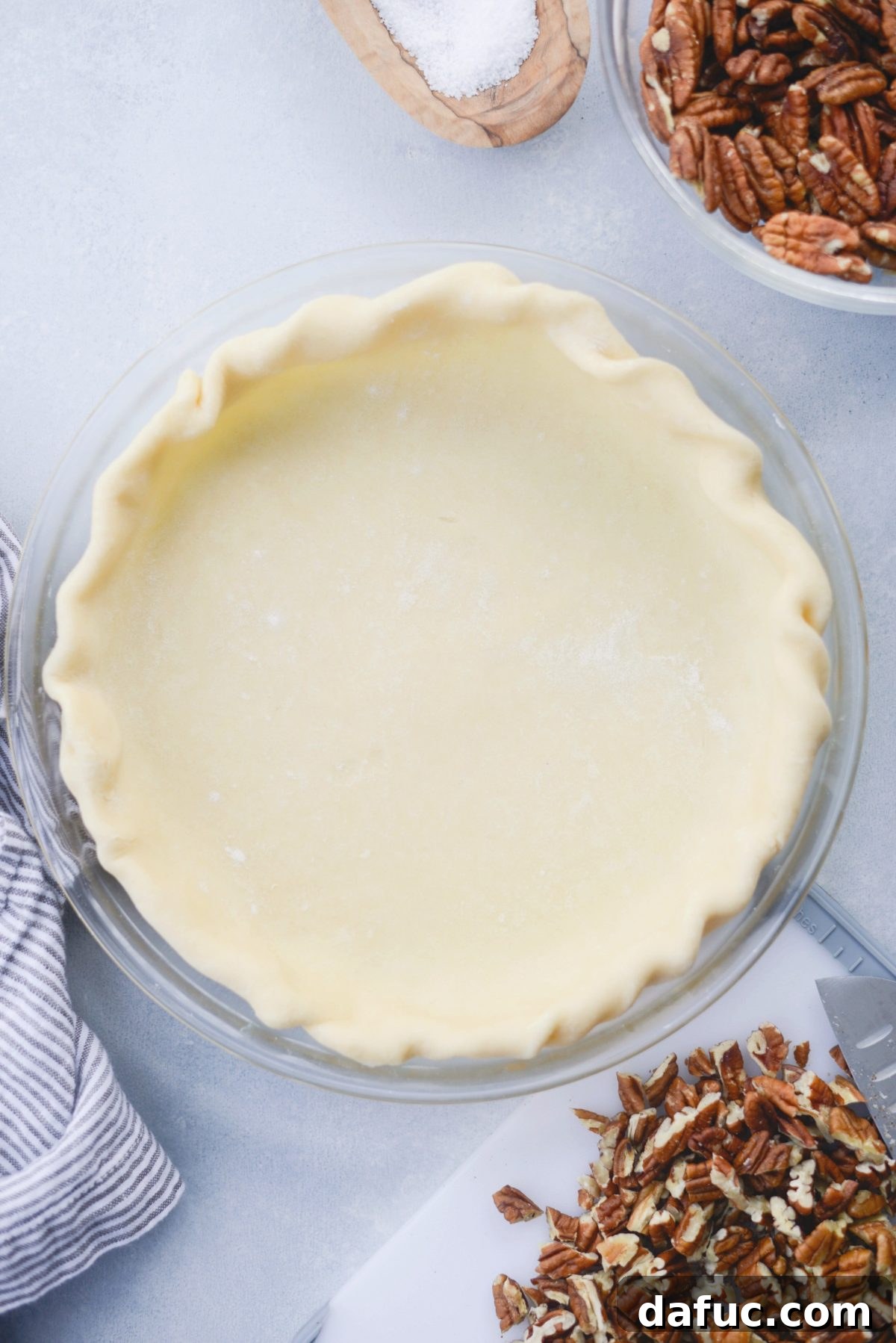 Irresistible Classic Pecan Pie 13 Grabbing a chilled pie crust.