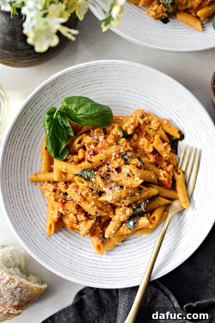 2025 Our Year Unpacked 14 Cheesy Chicken One Pot Pasta