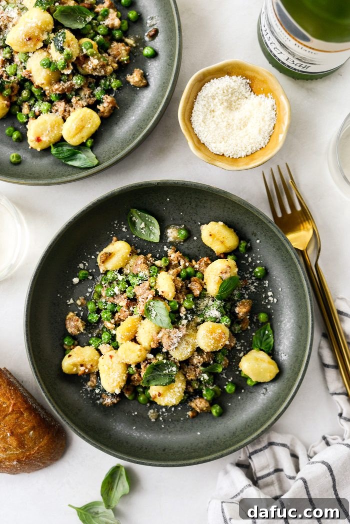 2025 Our Year Unpacked 8 Italian Sausage and Pea Gnocchi