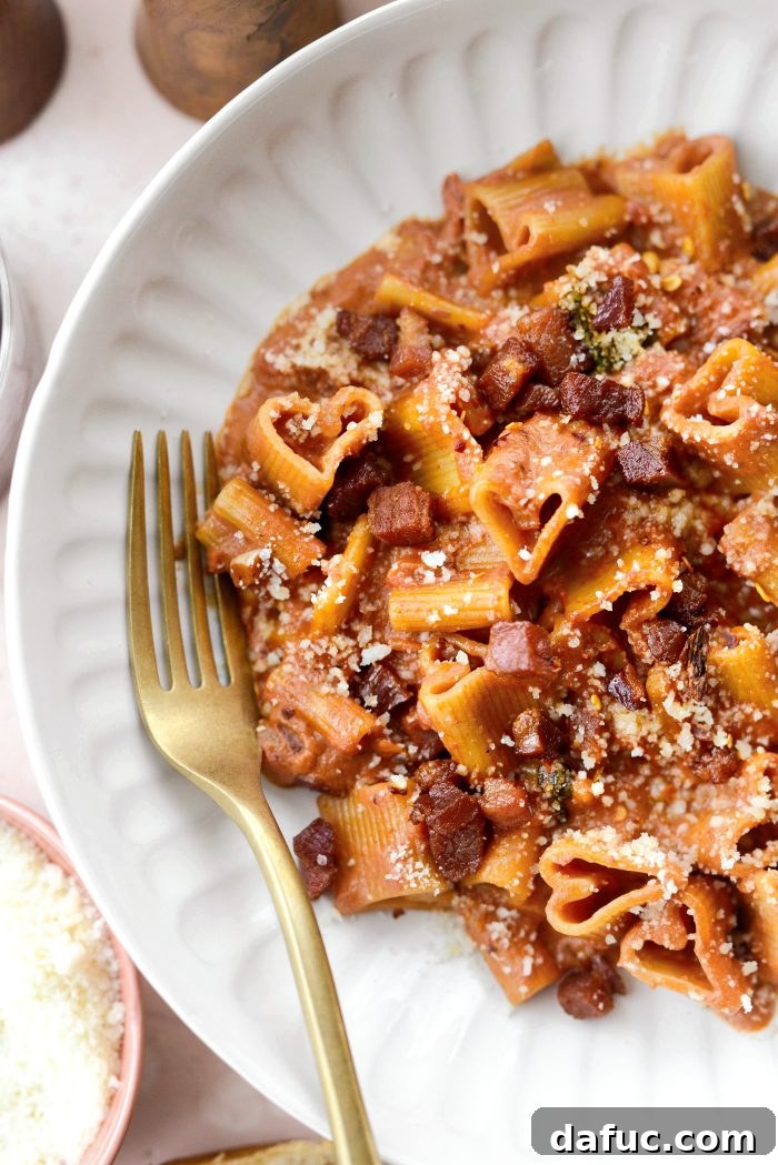 Creamy Blush Pasta 3 Heart Shaped Rigatoni with Pink Pasta Sauce