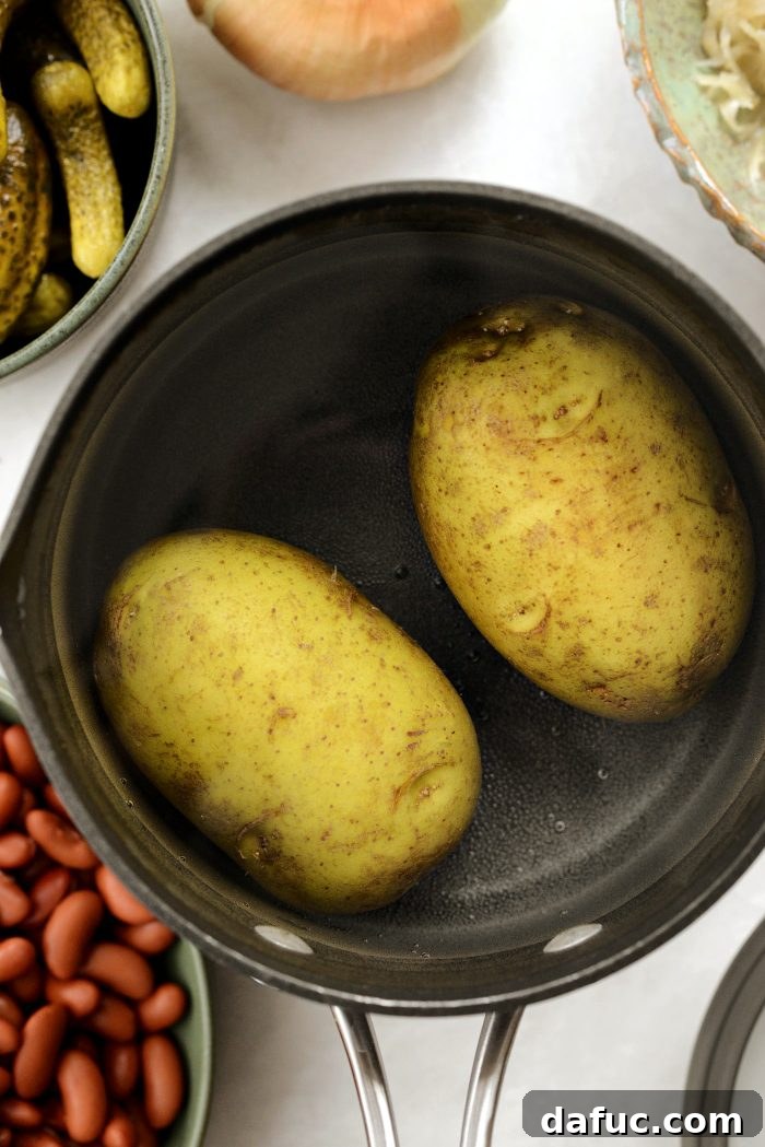 add potatoes to a pot of water