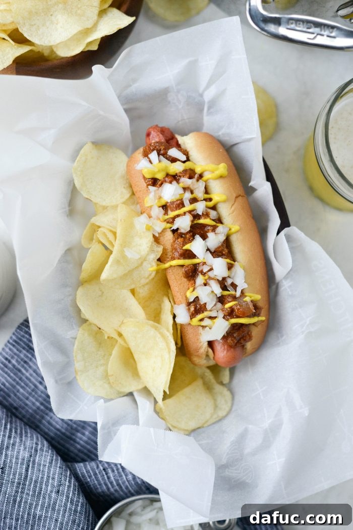 Detroit Style Coney Dogs Recipe Authentic Detroit Style Coney Dogs with rich chili, mustard, and onions