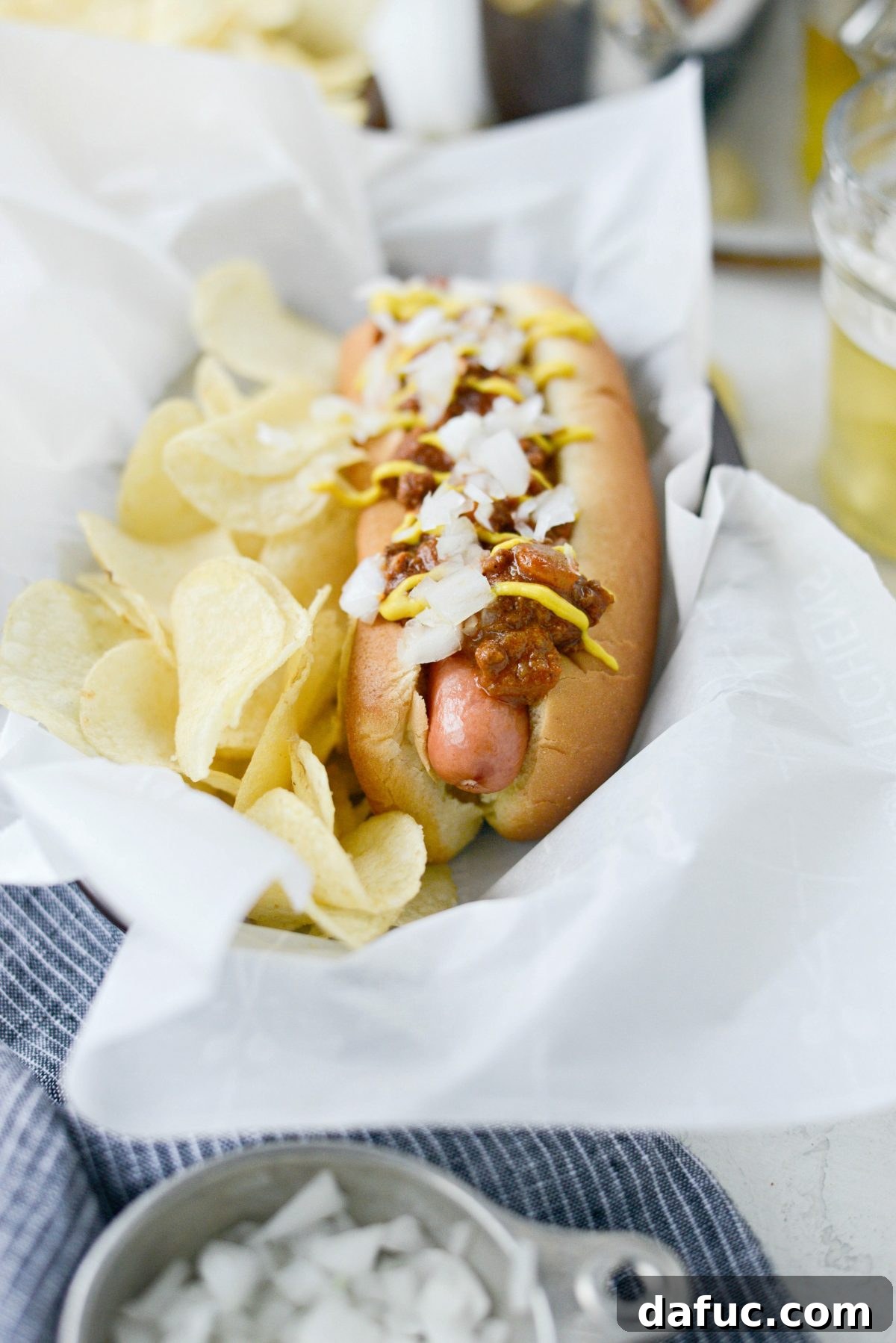 Flint vs. Detroit Coney Comparison Classic Detroit Coney Dog showcasing the signature chili and toppings