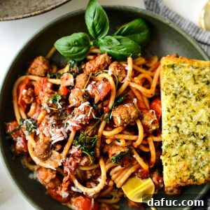 Italian Sausage Tomato Kale Pasta
