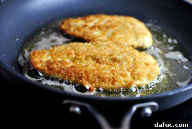 Flipping chicken to crisp both sides