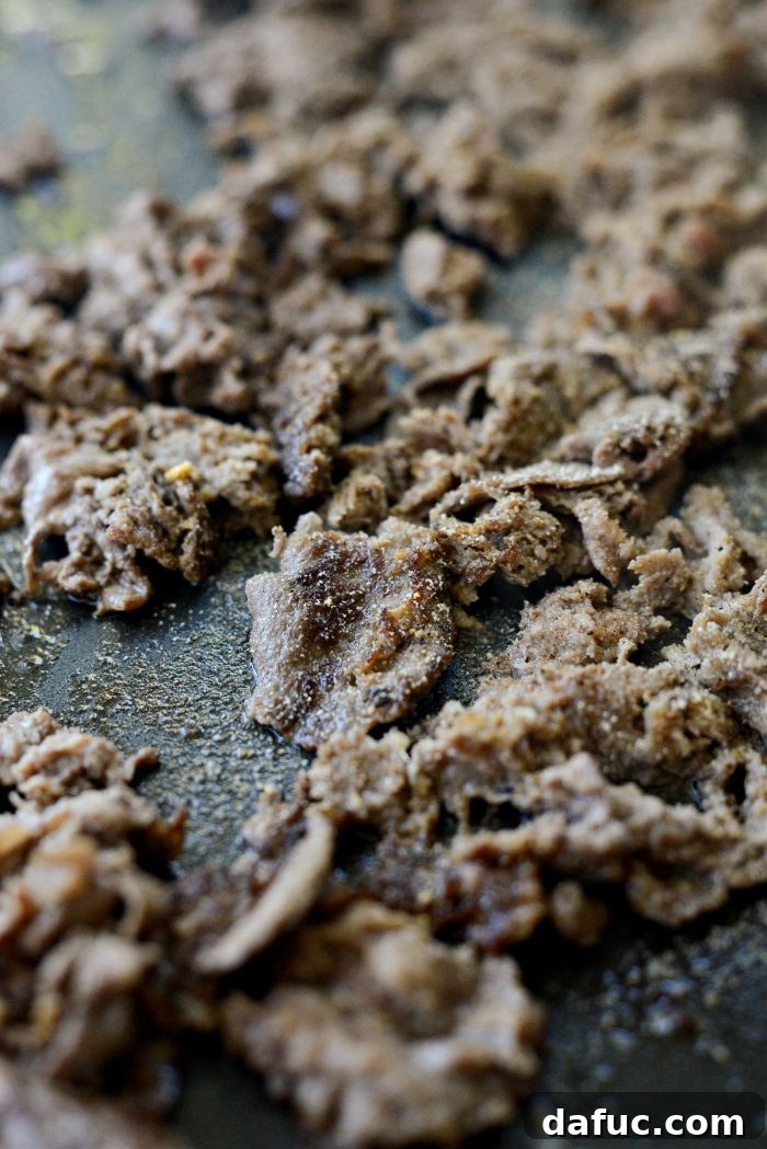 Melty, Meaty Philly Cheesesteak Magic 12 seasoning cooked shaved steak