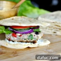 Header image for the Greek Turkey Burger recipe card