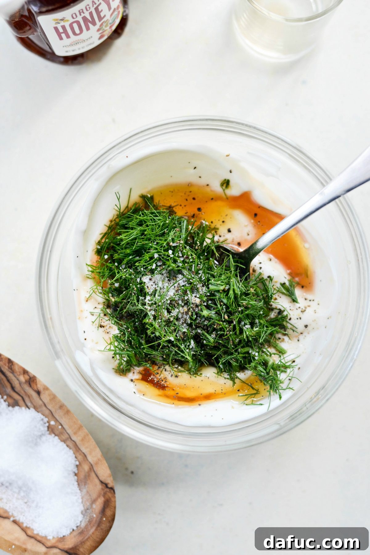 dressing ingredients in bowl