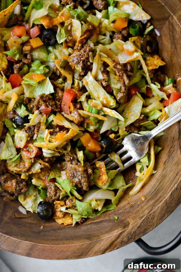 Loaded Chopped Taco Salad 13 A final appetizing image of the chopped taco salad, showcasing its vibrant ingredients.