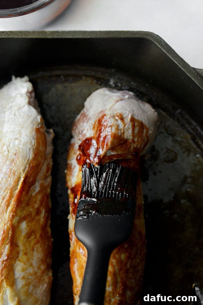 brush with glaze