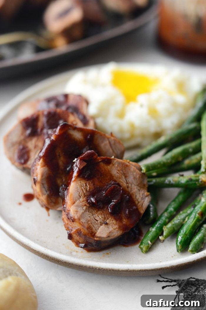 Chipotle Pomegranate Glazed Pork Tenderloin