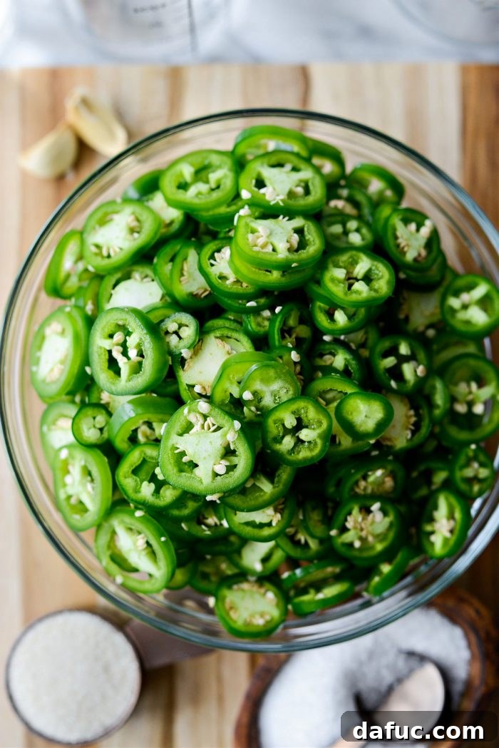 sliced jalapenos