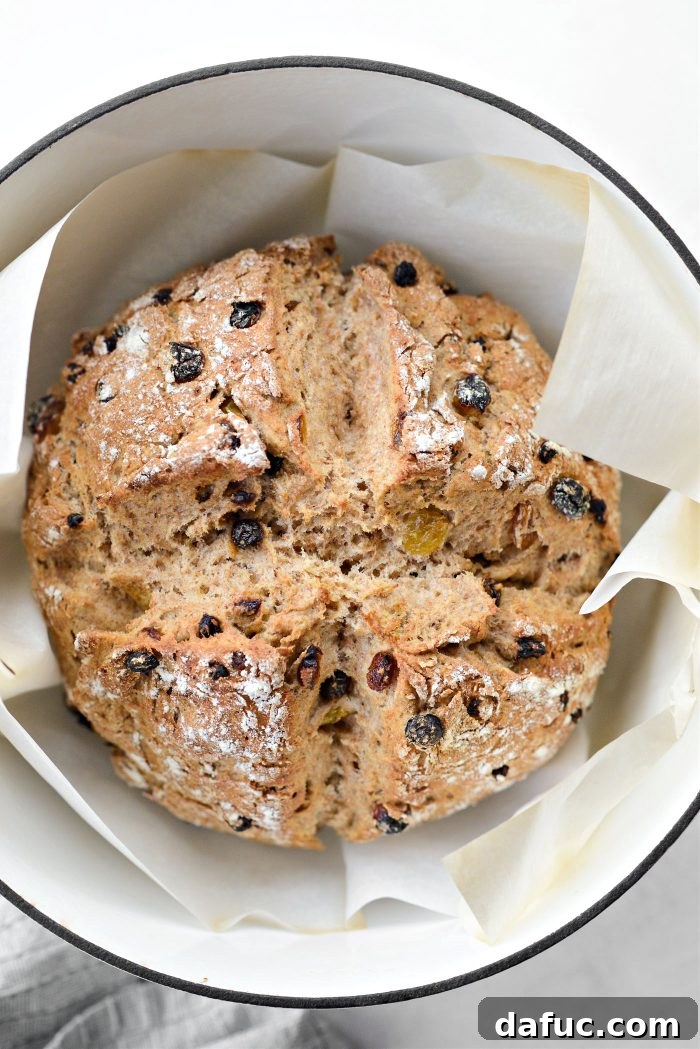 Hearty Irish Fruit Wheaten 13 uncover and continue baking.