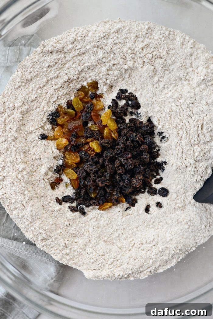 Hearty Irish Fruit Wheaten 6 Add in raisins and currants