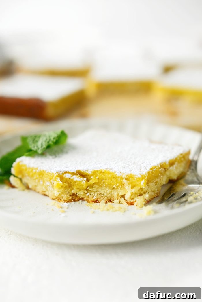 Lemongrass and Coconut Shortbread Bars 27 Lemongrass Bars with Coconut Shortbread Crust - close up with a bite taken