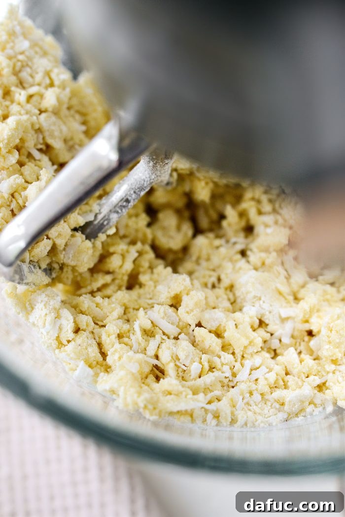 Lemongrass and Coconut Shortbread Bars 9 Blend until crumbly for Coconut Shortbread Crust