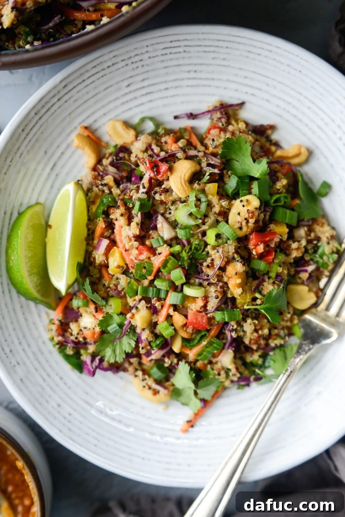 Vibrant Thai Quinoa Salad with Cashew Crunch 2 Crunchy Cashew Thai Quinoa Salad
