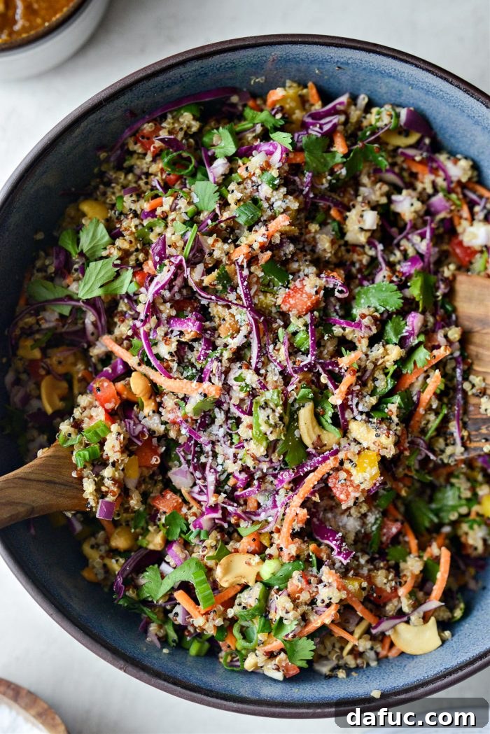 Vibrant Thai Quinoa Salad with Cashew Crunch 11 season with kosher salt