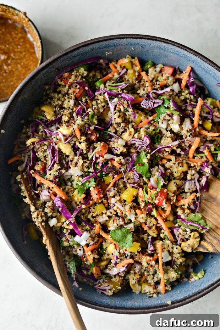 Vibrant Thai Quinoa Salad with Cashew Crunch 12 toss to combine