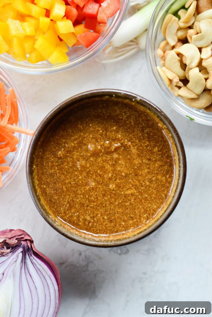 Vibrant Thai Quinoa Salad with Cashew Crunch 7 finished ginger peanut dressing