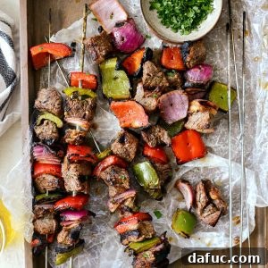 Grilled Marinated Steak Kebabs
