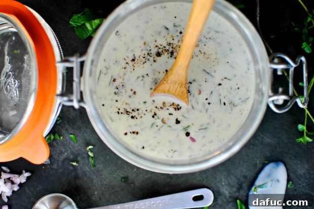 Effortless Summer Salad with Creamy Buttermilk Dressing 10 Finished homemade buttermilk dressing