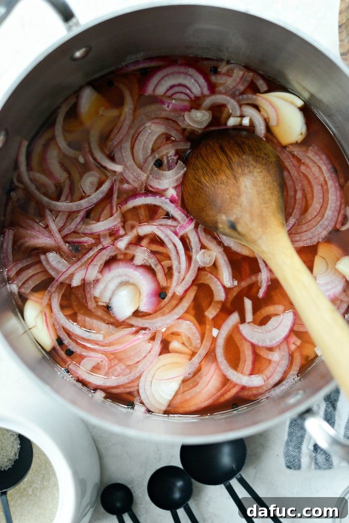 Ruby Red Pickled Onions 9 Quick Pickled Red Onions l SimplyScratch.com #homemade #pickled #redonions #condiments #preserving #pickling