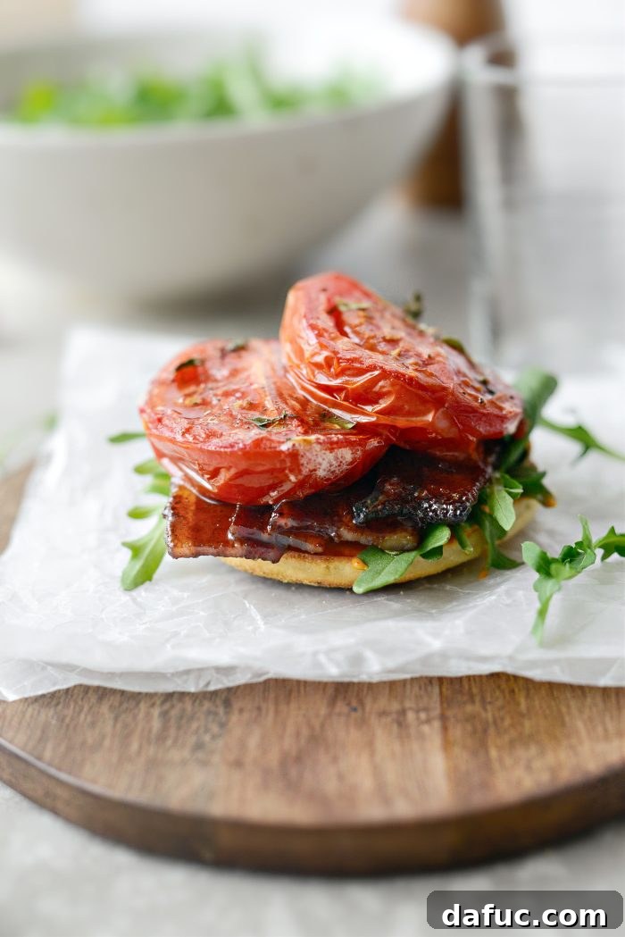 Morning BLT Delight 9 Top with Roasted Tomatoes and Bacon