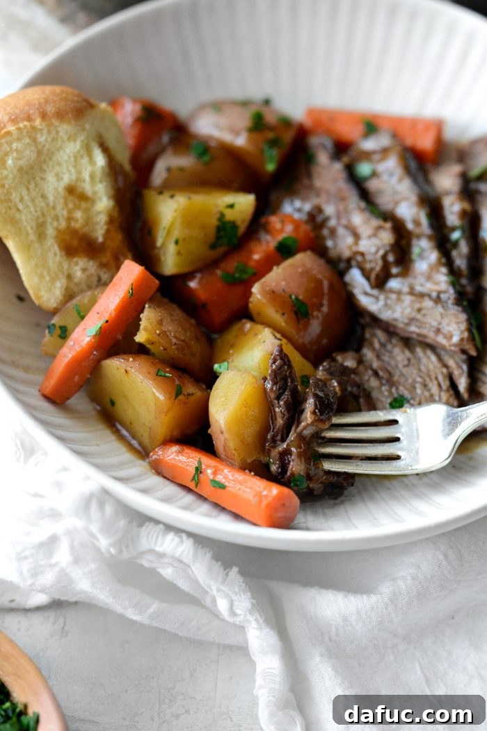 Hearty Homestyle Beef Pot Roast 22 Final image of the Classic Beef Pot Roast.