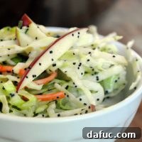 Apple Cabbage Slaw with Creamy Poppy Seed Dressing