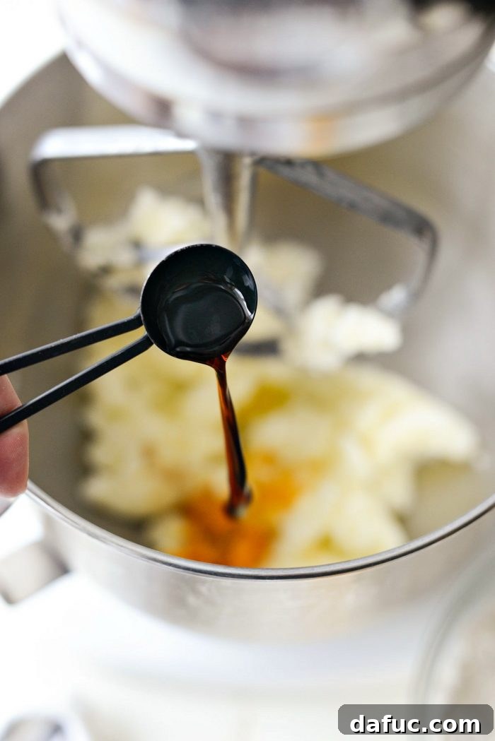 Martha Sweet Rhubarb Flip 17 Adding 1 teaspoon of vanilla extract to the cake batter
