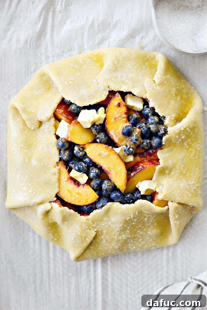 Rustic Peach and Blueberry Galette 12 bake