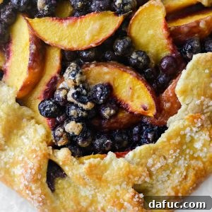 Rustic Peach and Blueberry Galette 20 Blueberry Peach Galette
