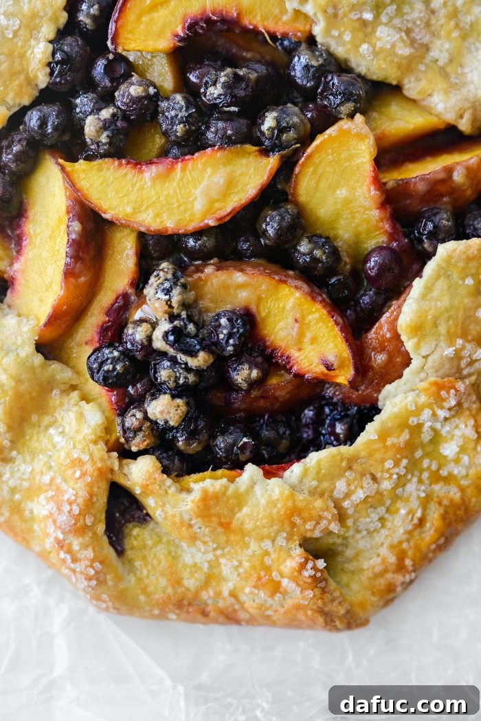 Rustic Peach and Blueberry Galette 3 Blueberry Peach Galette
