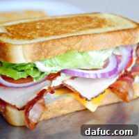 Ultimate BLT Club Sandwich 2 BLT Club Sandwich ingredients and prepared meal.