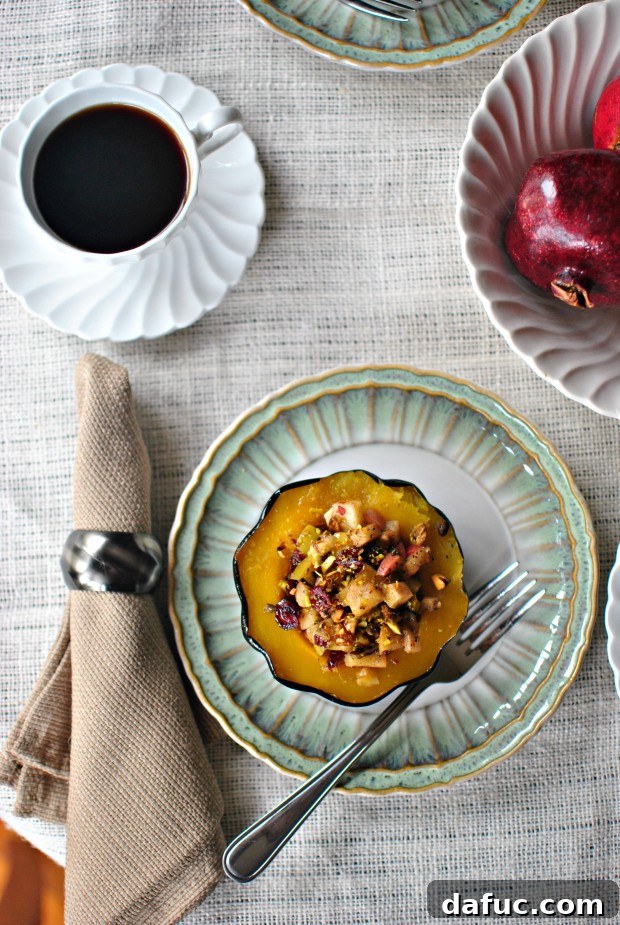 Fruit and Nut Stuffed Acorn Squash ll www.SimplyScratch.com