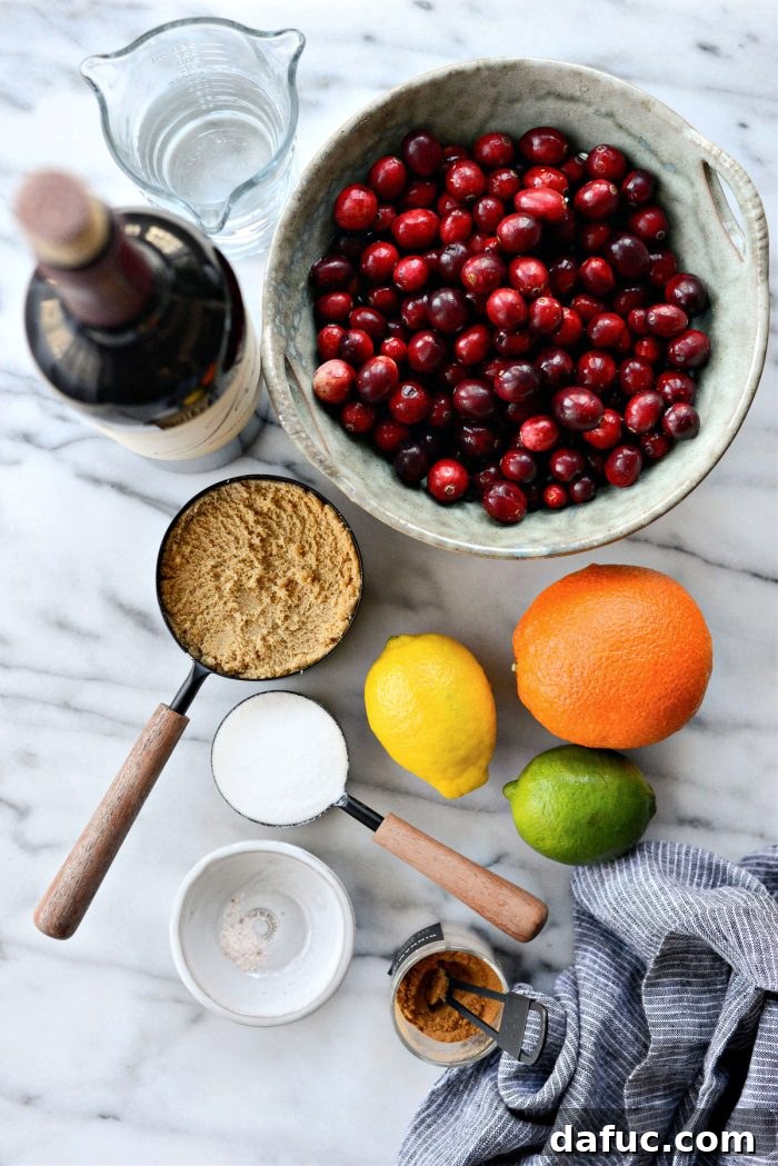 Decadent Cabernet Roasted Cranberry Sauce 3 ingredients for Cabernet Roasted Cranberry Sauce