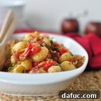 Pan-Toasted Gnocchi with Bacon, Leeks and Fresh Tomato