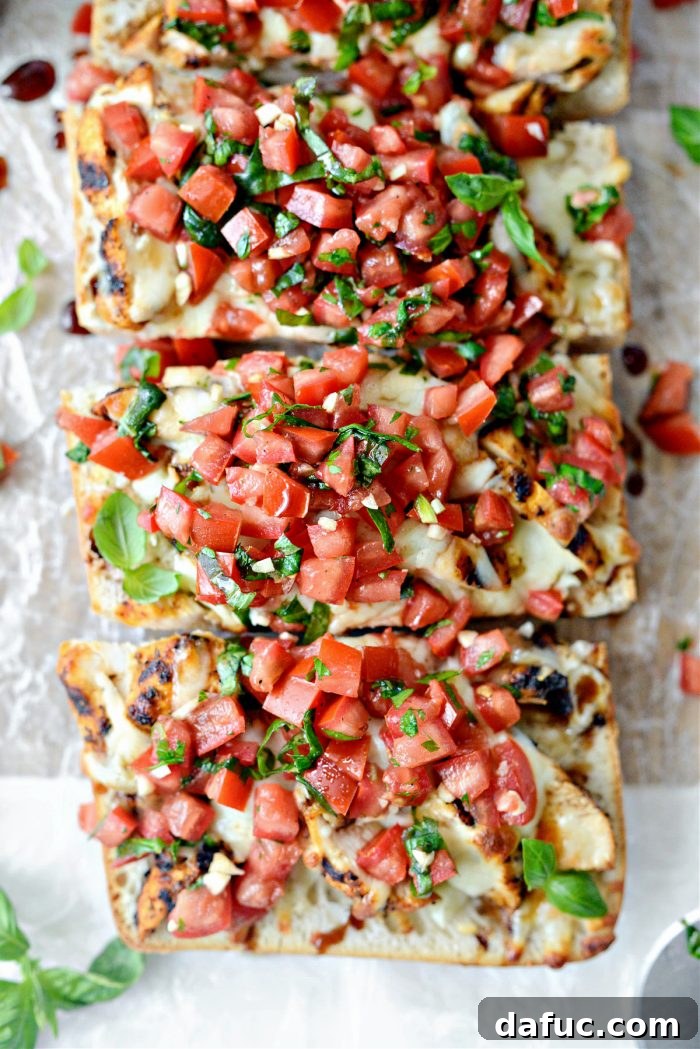 Vibrant Bruschetta Chicken Pizza 17 Grilled Chicken Bruschetta Pizza served alongside a fresh green salad